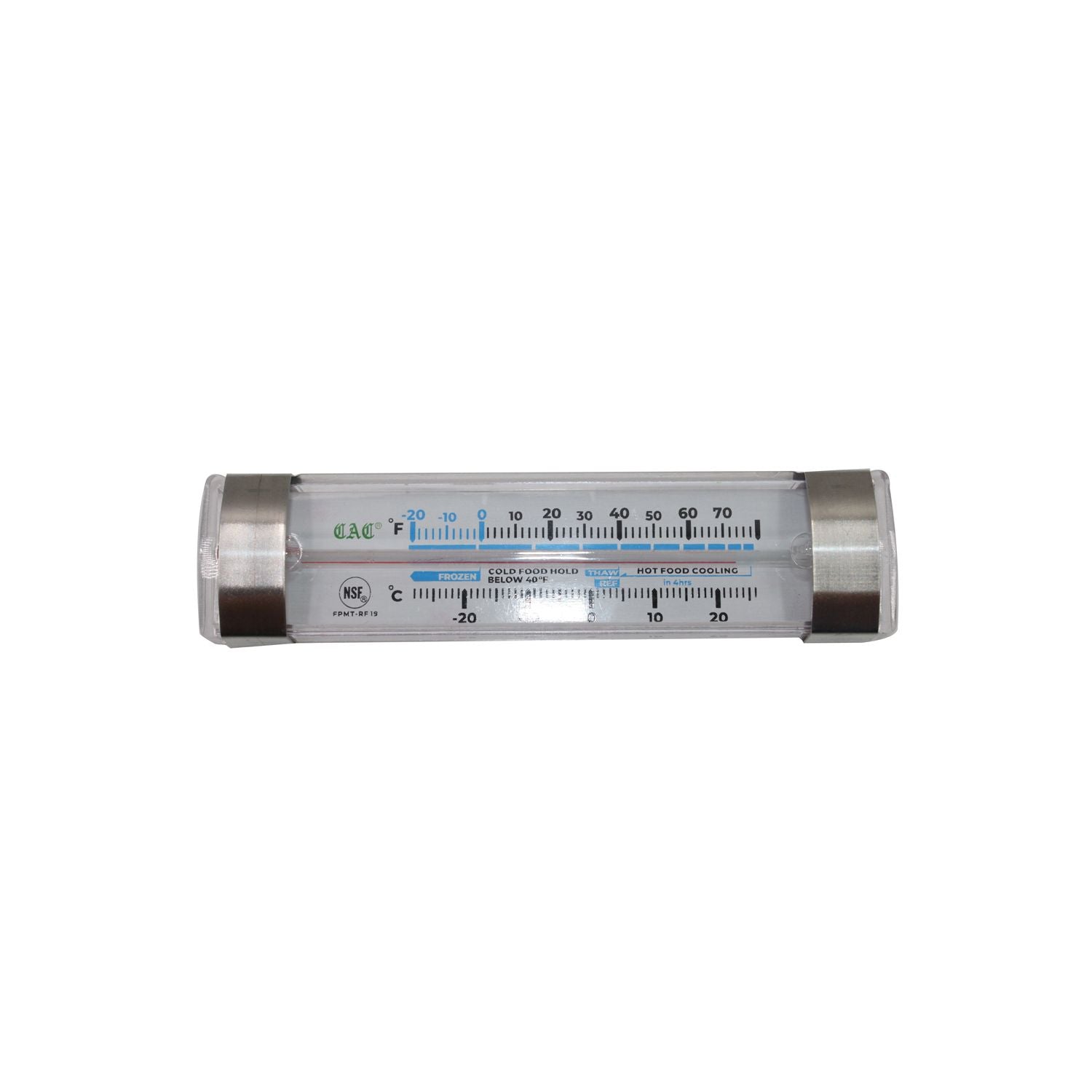 Horizontal fridge freezer thermometer, 3-1/2