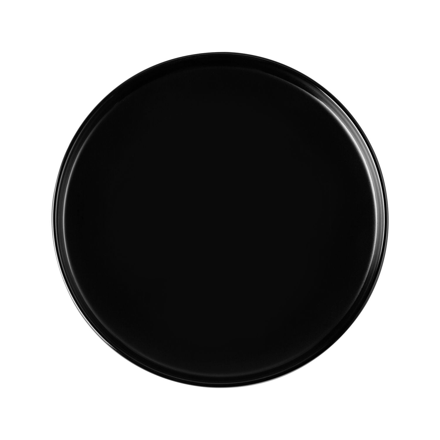 Hudson Round Straight Side Plate Matte Black 10-7/8