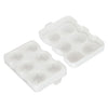 ICCP-6W 6 compartments White Plastic Ice cube tray