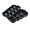 ICCP-8K, 8 Sphere Silicone Ice Tray, Black