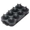ICCP-8K, 8 Sphere Silicone Ice Tray, Black