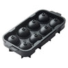 ICCP-8K, 8 Sphere Silicone Ice Tray, Black