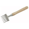 ICH-9 6 Prong Nickel Steel Ice Chipper w/Wooden Hdl
