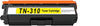 TN310 Yellow compatible toner cartridge for Brother printer, 1,500 pages