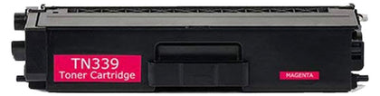 TN339 Magenta toner cartridge compatible with Brother printers, prints up to 6000 pages, fits HL-L9200CDWT, HL-L9200CDW, MFC-L9550CDW models.