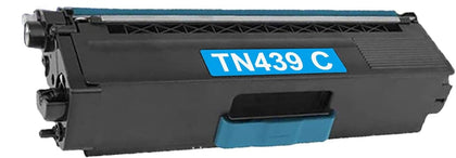 TN439 Cyan high-yield compatible toner cartridge for Brother HL-L9310CDW and MFC-L9570CDW printers, 9000-page capacity.