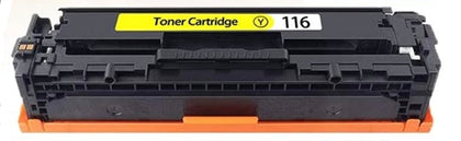 CRG 116/716 Yellow toner cartridge compatible with Dell, Canon MF8050cn, and HP CB540 printers, 1400 pages yield.