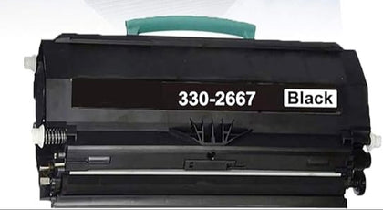 Black Toner Cartridge 330-2667 compatible for Dell 2330d/2330dn printers, high-yield 6000 pages, delivers sharp, professional-quality prints.