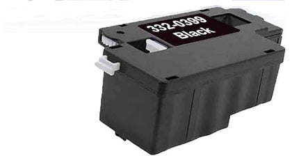 Dell 332-0399 black toner cartridge compatible with C1660 and C1660W printers, prints up to 1,250 pages with sharp, professional-quality text