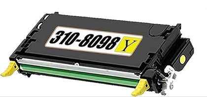 Dell 310-8098 yellow toner cartridge compatible with 3110cn and 3115cn printers, high-yield 8,000 pages for vibrant color prints