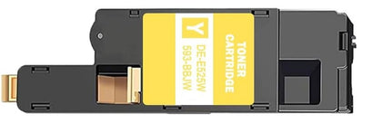 Yellow Toner Cartridge 593-BBJW compatible with Dell E525W printer, 1,400-page yield.