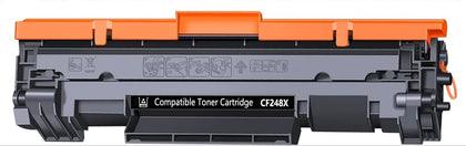 CF248X black toner cartridge compatible with HP M15, M28, M29 printers, high-yield 2,000 pages.