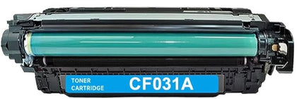 CF031A (646A) Cyan Toner Cartridge Compatible for HP LaserJet Color CM4540 Series, 12500 pages