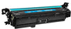 CE251A (504A) cyan toner cartridge compatible with HP LaserJet CP3525/CM3530, prints up to 7,000 pages, vibrant and reliable color output.