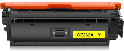 CE262A (648A) yellow toner cartridge compatible with HP LaserJet CP4525/4025/4520, prints up to 11,000 pages with vibrant, reliable color output.