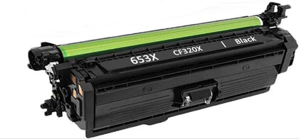 Toner Cartridge CF320X (653X) Black Compatible for HP Color LaserJet MFP M680, 21,000 pages