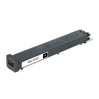 MX-31NT Compatible Black Toner Cartridge for Sharp MX-2600N and MX-3100N, 18,000-page high-yield replacement.