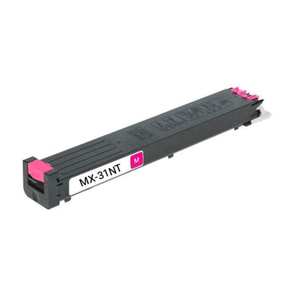 MX-31NT Magenta Compatible Toner Cartridge for Sharp MX-2600N and MX-3100N, 15,000-page high-yield replacement.