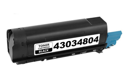 Compatible Oki 43034804/42127404 black toner cartridge, 5000 pages