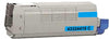 Compatible Oki 43324419 cyan toner cartridge, 6000 pages, for Oki C5550, C6100, C6100dn, and C6050n printers.