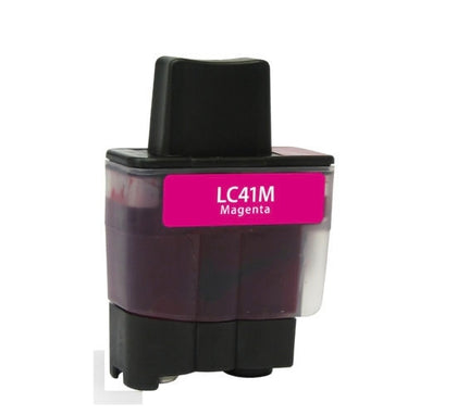 LC41 Magenta Compatible Ink Cartridge for Brother printers, 400-page yield.