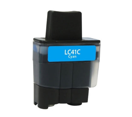 LC41 Cyan Compatible Ink Cartridge for Brother printers, 400-page yield.