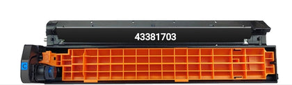 Compatible Oki 43381703 cyan drum unit, 20,000 pages, for Oki C5500 printer.