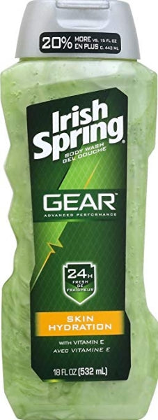 Irish Spring Gear Body Wash is designed to help you shed dry skin and achieve a deep, invigorating cleanse with volcanic minerals. This body wash exfoliates, leaving your skin feeling renewed and fresh, no matter how tough the day has been. It is formulated to neutralize odors for up to 24 hours, ensuring you feel confident and refreshed throughout the day.