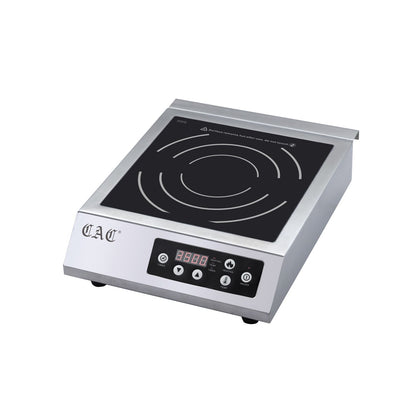 Commercial induction cooker 3500W 240V, high-powered and energy-efficient. Features digital controls, smooth surface, and overheat protection. Case Packed: 2, Quantity Break: 2 each.