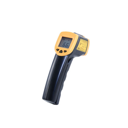 Infrared thermometer with –26 to 716°F / –32 to 380°C range for non-contact temperature readings. Durable, fast, and accurate for industrial, commercial, and food service use. Packed 48 per case.