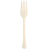 Ivory disposable fork and knife set. Elegant and durable, perfect for weddings, parties, and upscale events. Adds sophistication and style to any table setting, with easy cleanup and convenience.