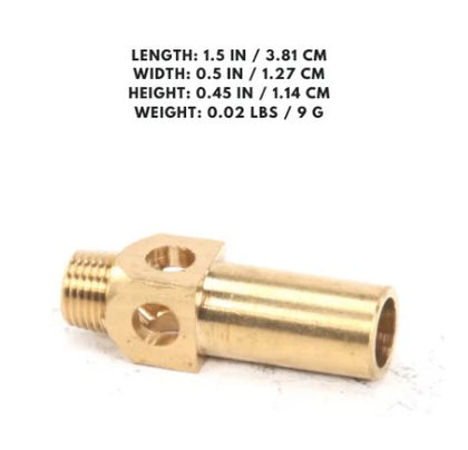 Jet tip with large thread for propane gas, size #72, designed for efficient gas flow and high performance.