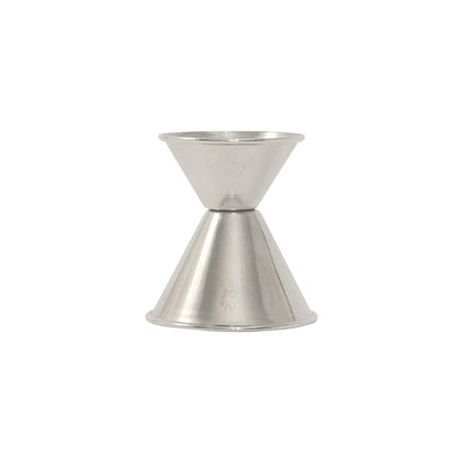 Stainless steel jigger 0.75oz/1.5oz, dual-sided, accurate and durable, corrosion-resistant, easy to clean bar tool for cocktails and commercial use. (Packed By: 300 Each Per Case), not a set.