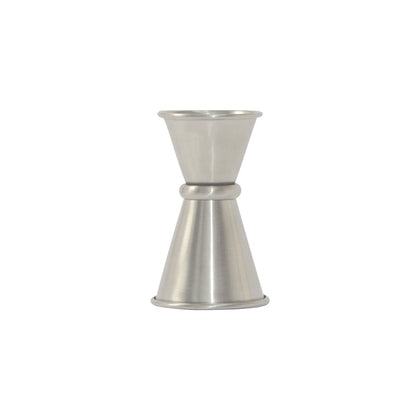 Japanese-style stainless steel jigger 0.5oz/0.75oz, dual-sided, durable, corrosion-resistant, accurate, and easy to clean for commercial bar use. (Packed By: 300 Each Per Case), not a set.