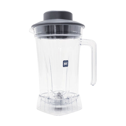 Durable 68oz jug assembly for commercial blenders, packed by 4 each per case. Food-safe, impact-resistant container with secure handle, tight lid fit, and high-capacity design for busy kitchens.
