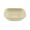 48oz Beige Square Disposable Fiber Salad Bowl For Meal Prep & Takeout