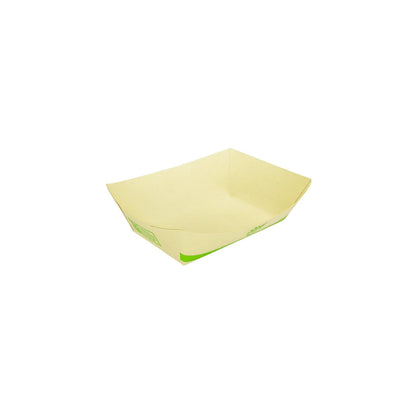 Natural Bamboo Disposable Stand Serving Takeout Container Food Boat Trays