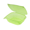 Green PLA Disposable Hinged Clamshell Deli Takeout Containers