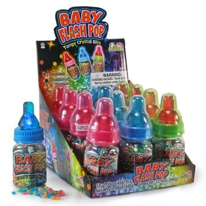 Kidsmania Baby Flash Pop Light-Up Candy Bottle with Crystal Bits 12 Count
