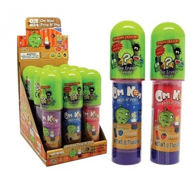 Kidsmania Cut the Rope Prize N Pop Candy with Surprise Eraser 12 Count