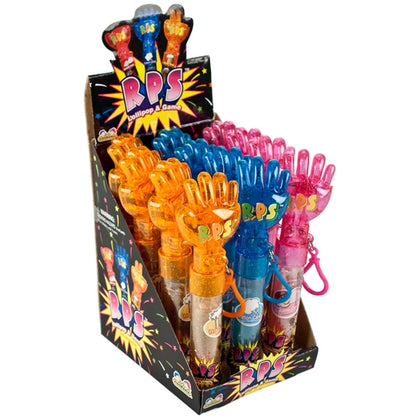 Kidsmania RPS Pop Rock Paper Scissors Candy Toy with Lollipop 12 Count Display