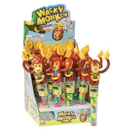 Kidsmania Wacky Monkey Clapping Candy Toy with Candy Tube 12 Count