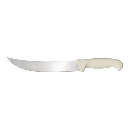 Klinge Stamped Cimeter Steak Knife 10 inch with sharp curved stainless steel blade and ergonomic non-slip handle, ideal for slicing meats in commercial kitchens. (Packed By: 36 Each Per Case).