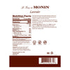 Monin Lavender Syrup 750 mL Bottle additional product image