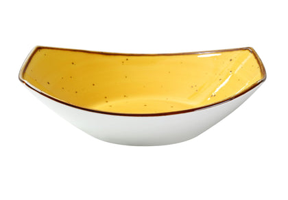Yanco Oval Bowl LY-407YL is a stylish and durable addition to your tableware collection. Crafted from high-quality porcelain with a sleek color-glazed finish, this bowl offers excellent resistance to mechanical damage and temperature effects. Ideal for serving rice, miso soup, noodles, salads, and more, it enhances food presentation in fine-dining restaurants, catered events, outdoor dining areas, and hotels. Designed for both elegance and practicality, this bowl is dishwasher, oven, and microwave safe. 