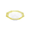 Lacetagon Gold Bowls in 14oz and 5oz sizes. Elegant, durable, and reusable. Perfect for serving soups, salads, sides, and desserts at weddings, parties, catering, and upscale gathering