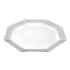 Lacetagon Premium Silver Plates in 11-inch, 9-inch, and 7-inch sizes. Elegant, durable, reusable dinnerware. Perfect for weddings, parties, catering, and family gatherings. Ideal for meals and desserts