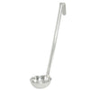 Stainless steel one-piece ladle 0.5oz, rust-resistant and durable with seamless design, ideal for portioning sauces, dressings, and liquids in restaurants, catering kitchens, and commercial use