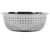 An 11-inch stainless steel colander with large holes, ideal for draining liquids from larger foods like vegetables and fruits.




