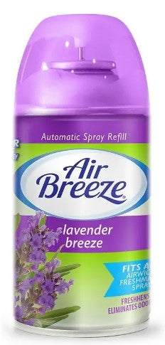 Air Breeze Auto Spray Refill Lavender Breeze 6.2 Oz can with calming lavender scent